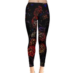 Floral Fireworks Inside Out Leggings by FunnyCow