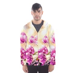 Paradise Apple Blossoms Hooded Windbreaker (men) by FunnyCow