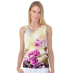 Paradise Apple Blossoms Women s Basketball Tank Top by FunnyCow