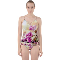 Paradise Apple Blossoms Cut Out Top Tankini Set by FunnyCow