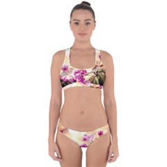 Paradise Apple Blossoms Cross Back Hipster Bikini Set by FunnyCow