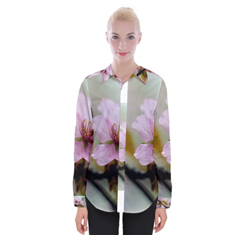 Soft Rains Of Spring Womens Long Sleeve Shirt by FunnyCow