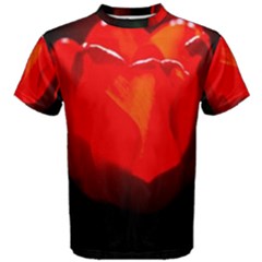 Red Tulip A Bowl Of Fire Men s Cotton Tee by FunnyCow