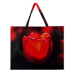 Red Tulip A Bowl Of Fire Zipper Large Tote Bag by FunnyCow