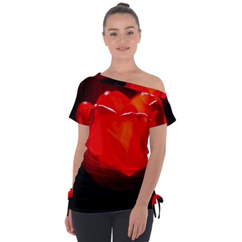 Red Tulip A Bowl Of Fire Tie-up Tee by FunnyCow