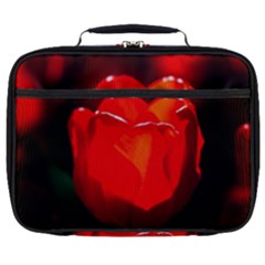 Red Tulip A Bowl Of Fire Full Print Lunch Bag by FunnyCow