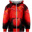 Red Tulip A Bowl Of Fire Kids Zipper Hoodie Without Drawstring View1