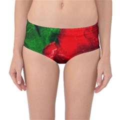 Red Tulip After The Shower Mid-waist Bikini Bottoms by FunnyCow