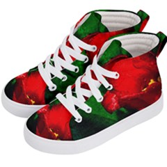 Red Tulip After The Shower Kid s Hi-top Skate Sneakers by FunnyCow