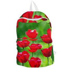 Red Tulip Flowers, Sunny Day Foldable Lightweight Backpack by FunnyCow