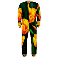 Yellow Orange Tulip Flowers Onepiece Jumpsuit (men)  by FunnyCow