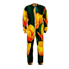 Yellow Orange Tulip Flowers Onepiece Jumpsuit (kids) by FunnyCow