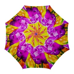 Violet Tulip Flowers Golf Umbrellas by FunnyCow