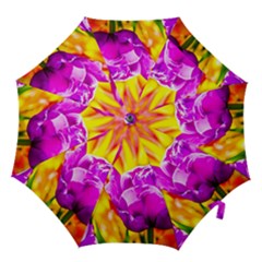 Violet Tulip Flowers Hook Handle Umbrellas (large) by FunnyCow