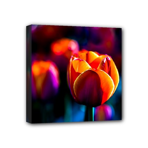 Red Tulips Mini Canvas 4  X 4  (stretched) by FunnyCow