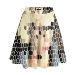 Stained Glass Girl High Waist Skirt