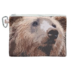 Bear Looking Canvas Cosmetic Bag (xl) by snowwhitegirl