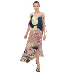 Rose Floral Doll Maxi Chiffon Cover Up Dress by snowwhitegirl