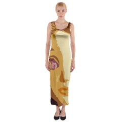 Butterfly Eyes Fitted Maxi Dress