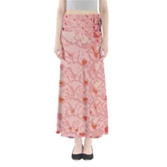 Pink Crochet Full Length Maxi Skirt