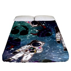 Astronaut Space Galaxy Fitted Sheet (king Size) by snowwhitegirl