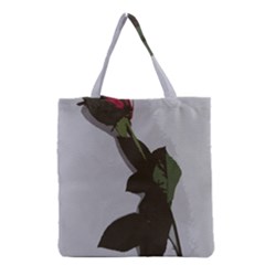 Red Rose Grocery Tote Bag by snowwhitegirl