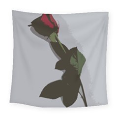 Red Rose Square Tapestry (large)