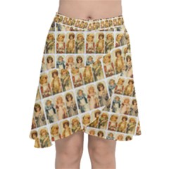 Victorian Girl Labels Chiffon Wrap Front Skirt