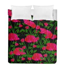 Roses At Night Duvet Cover Double Side (full/ Double Size) by snowwhitegirl