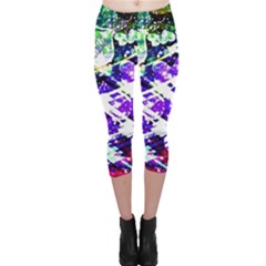 Officially Sexy Floating Hearts Collection Purple Capri Leggings by OfficiallySexy