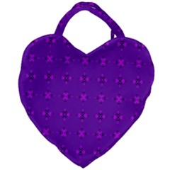 Bold Geometric Purple Circles Giant Heart Shaped Tote by BrightVibesDesign