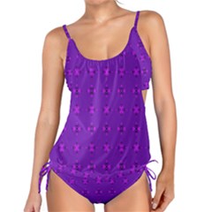 Bold Geometric Purple Circles Tankini Set by BrightVibesDesign