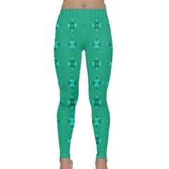 Modern Bold Geometric Green Circles Sm Classic Yoga Leggings by BrightVibesDesign