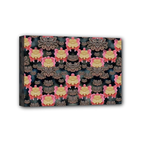 Heavy Metal Meets Power Of The Big Flower Mini Canvas 6  X 4  (stretched) by pepitasart