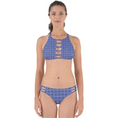 Floral Circles Blue Perfectly Cut Out Bikini Set by BrightVibesDesign