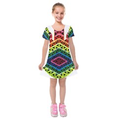 Hamsa Of God Kids  Short Sleeve Velvet Dress by CruxMagic