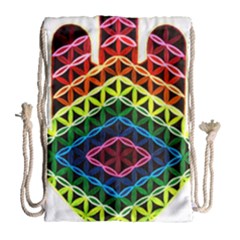 Hamsa Drawstring Bag (large) by CruxMagic