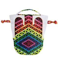 Hamsa Drawstring Bucket Bag by CruxMagic