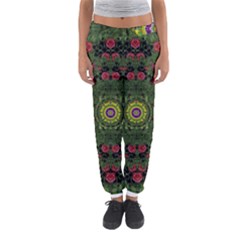 Sunshine Mandala In Rose Heaven Women s Jogger Sweatpants by pepitasart