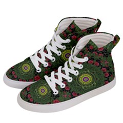 Sunshine Mandala In Rose Heaven Men s Hi-top Skate Sneakers by pepitasart