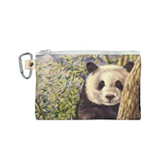 Panda Canvas Cosmetic Bag (small) by ArtByThree