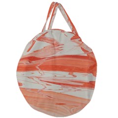 Orange Swirl Giant Round Zipper Tote by WILLBIRDWELL