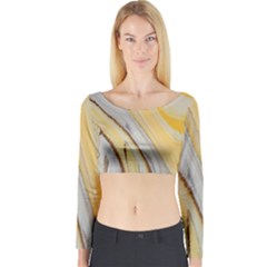 Yellow Jungle Long Sleeve Crop Top by WILLBIRDWELL