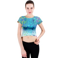 Hearts Colors Crew Neck Crop Top by LoolyElzayat