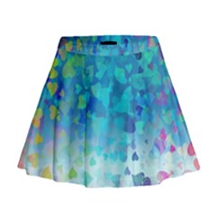 Hearts Colors Mini Flare Skirt by LoolyElzayat