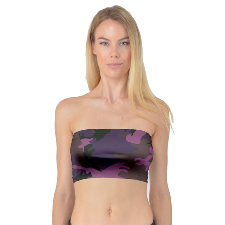 Camouflage Violet Bandeau Top