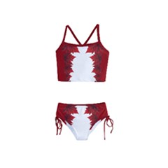 Canada Maple Leaf Girls  Tankini Swimsuit