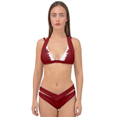 Canada Maple Leaf Double Strap Halter Bikini Set