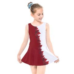 Canada Maple Leaf Kids  Skater Dress Swimsuit