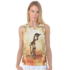 Cute Giraffe Mum With Funny Giraffe Baby Women s Basketball Tank Top by FantasyWorld7